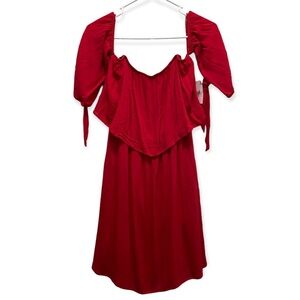Dee Elle Red Off the Shoulder Dress NWT